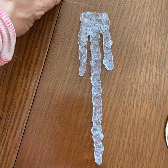 Collection of clear glass & plastic Christmas tree ornaments - Picture 5 of 10